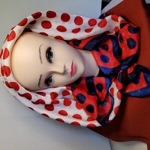Vintage Korea scarf red/blue